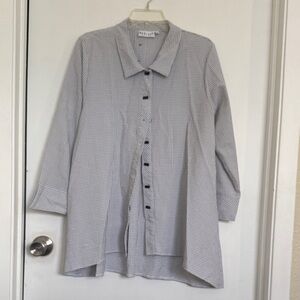 Habitat Black and White Gingham Button-Up Shirt